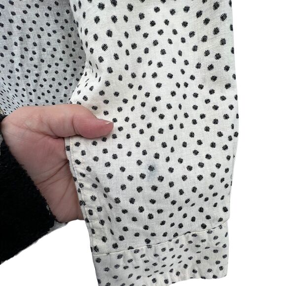 Duluth Trading Hemp Organic Cotton Button Front‎ Tunic-Wm’s Sz XSmall Grey/White - Picture 7 of 8